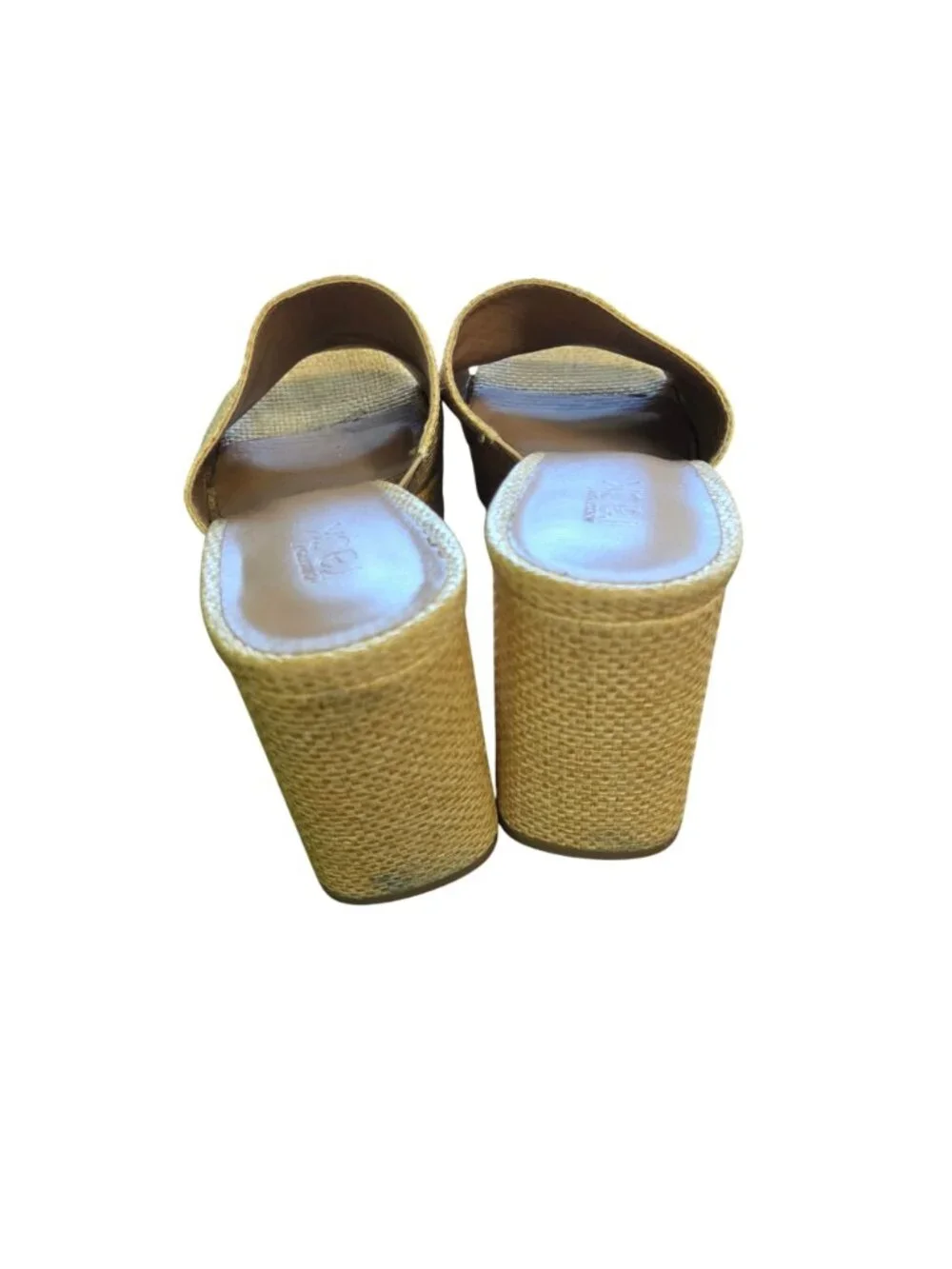 Nordstrom Rack Alyssa Platform Sandal Raffia Slip On Chunky Platform Size 8.5M